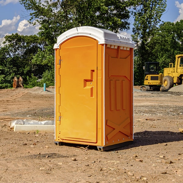 how often are the porta potties cleaned and serviced during a rental period in Gurley NE